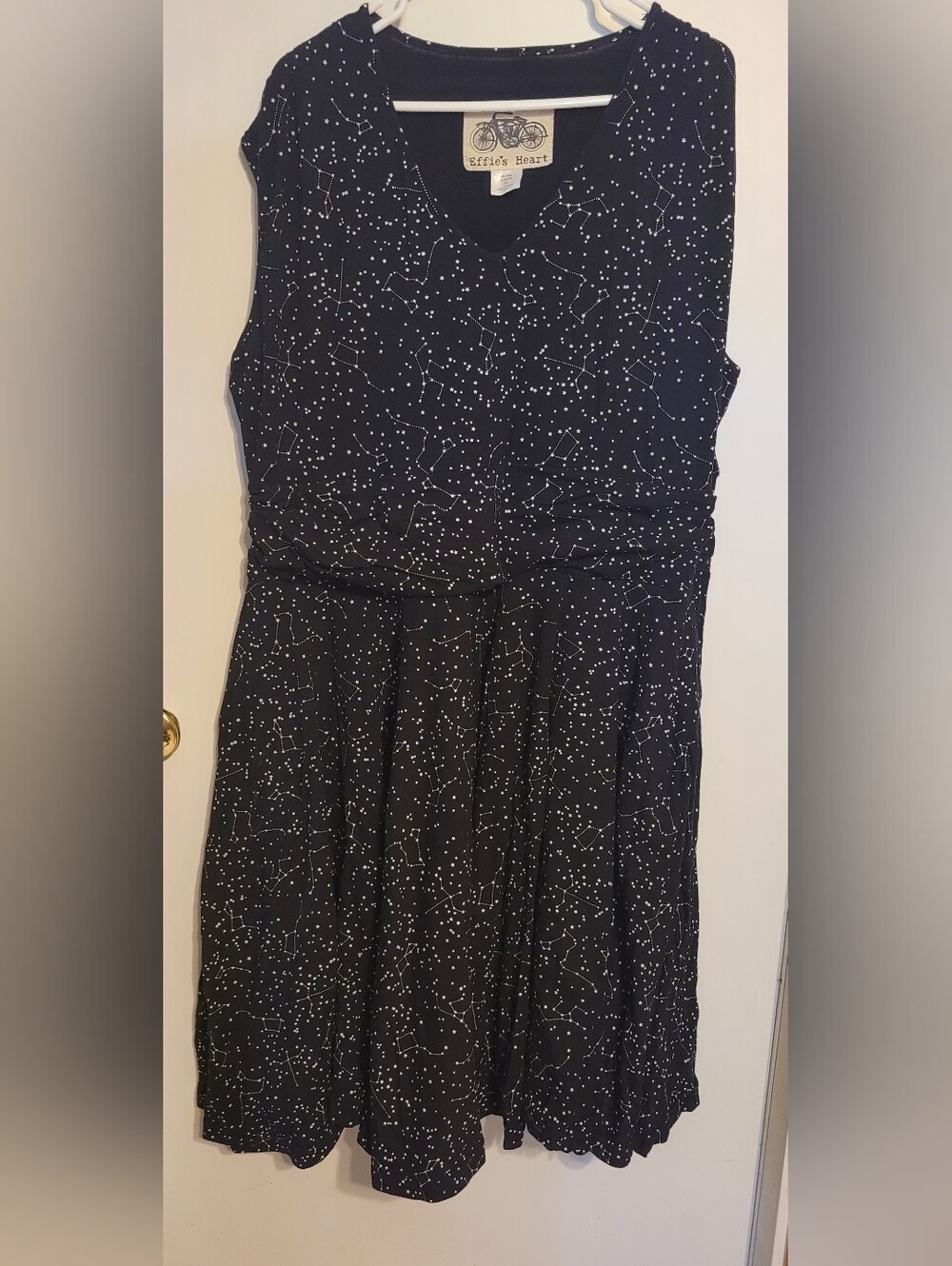 Effie's Heart Constellation Dress Size 4X Black Whimsical Pockets Retro